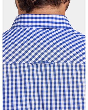 Raging Bull Classic Long Sleeve Gingham Shirt Navy