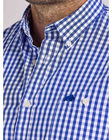 Raging Bull Classic Long Sleeve Gingham Shirt Navy