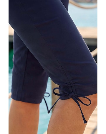 Roman Tie Side Stretch Cropped Trousers