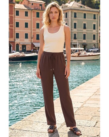 Roman Cotton Air Flow Wide Leg Trouser