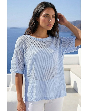 Roman Oversized Textured Stretch Top