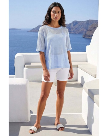 Roman Oversized Textured Stretch Top