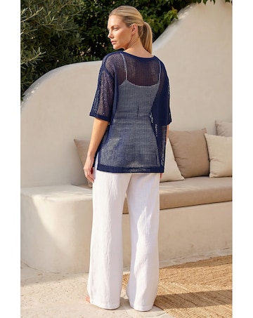 Roman Oversized Textured Stretch Top