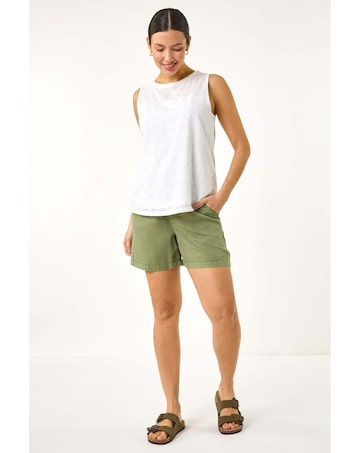 Roman Cotton Broderie Vest Top