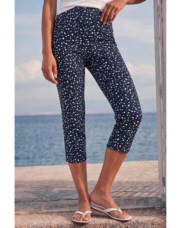 Roman Bengaline Spot Print Crop Trouser