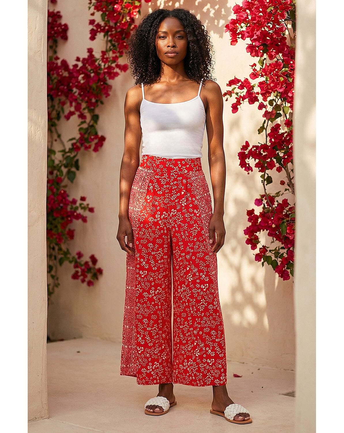 Roman Floral Border Panel Culotte