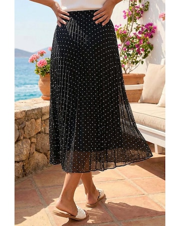 Roman Polka Dot Maxi Skirt