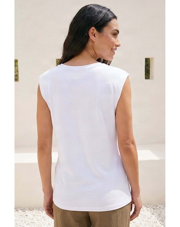 Roman Cotton Lace Cut Out Detail Top