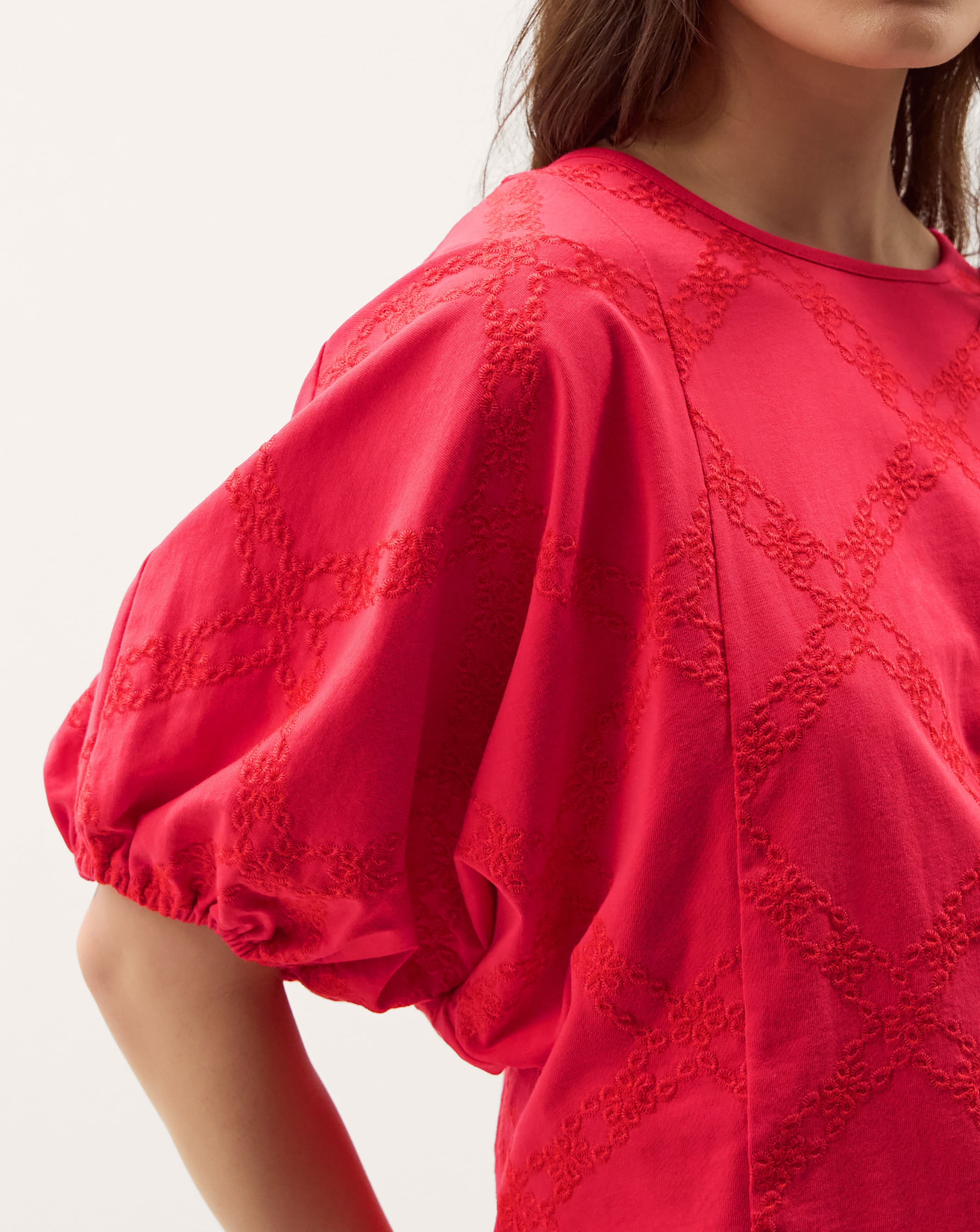 New In - Monsoon Ellie Puff Sleeve Jersey Top