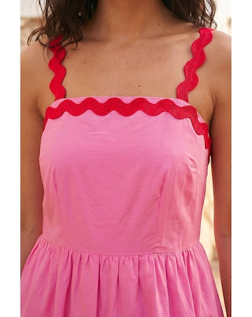 Roman Contrast Ric Rac Midi Dress