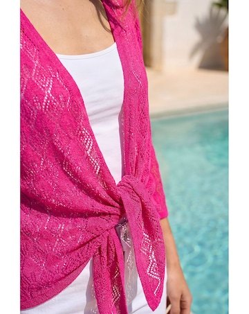 Roman Detailed Draped Knit Shrug