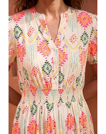 Roman Petite Abstract Frill Midi Dress