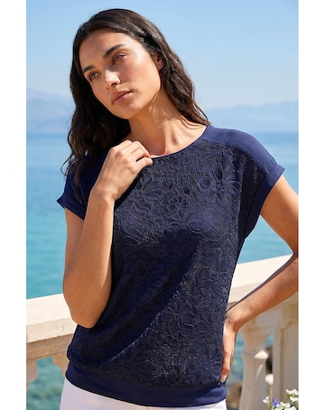 Roman Lace Front Top