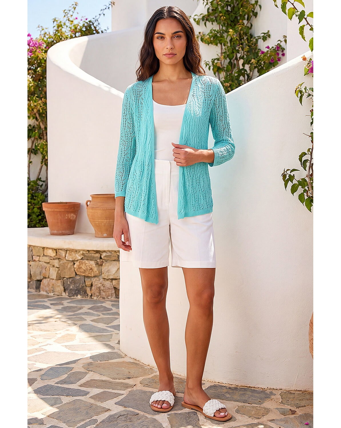 Roman Light Weight Stitch Cardigan