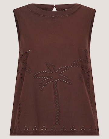 Monsoon Eden Palm Cutwork Tank Top