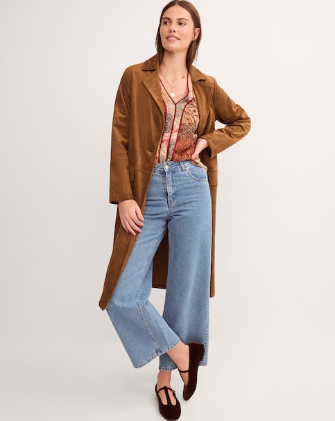 Monsoon Tove Faux Suede Coat