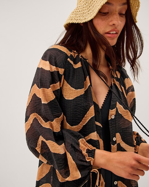 Monsoon Zahara Stripe Print Blouse