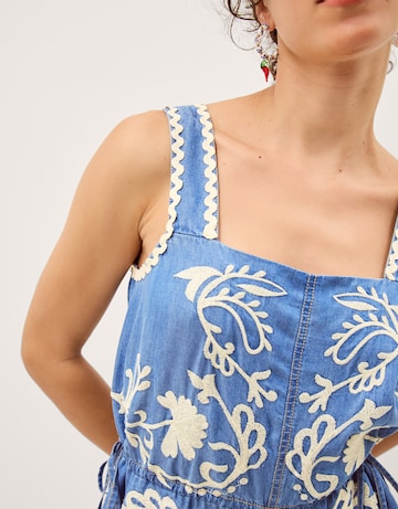 Monsoon Stella Denim Culotte Jumpsuit