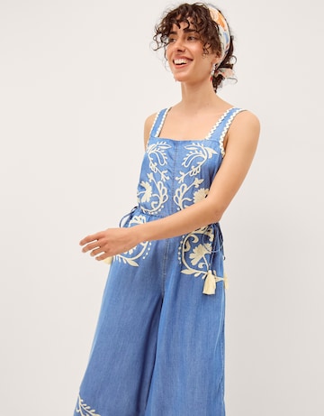 Monsoon Stella Denim Culotte Jumpsuit