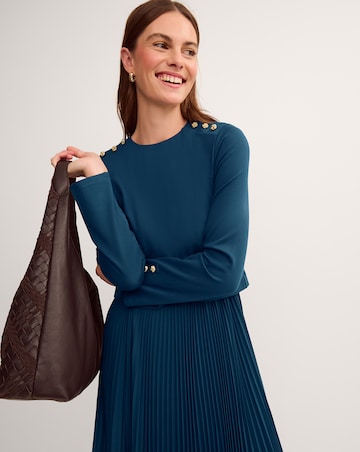Monsoon Penny Long Sleeve Midi Dress
