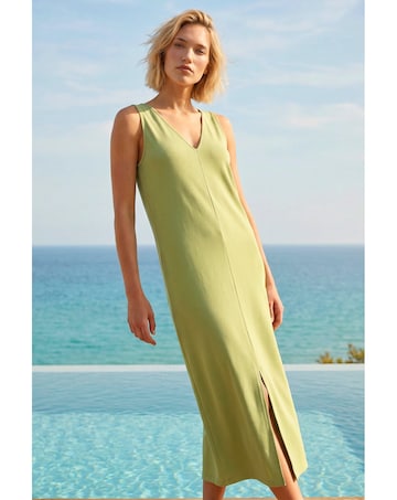 Roman Soft Pique Stretch Midi Dress