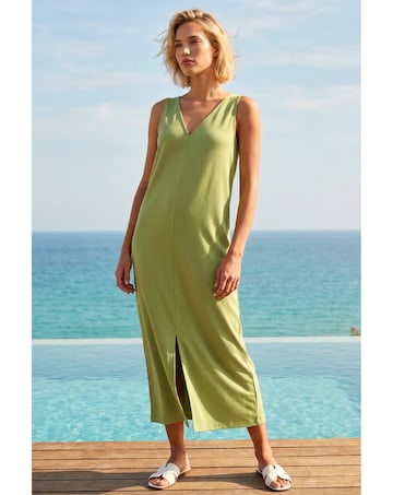 Roman Soft Pique Stretch Midi Dress