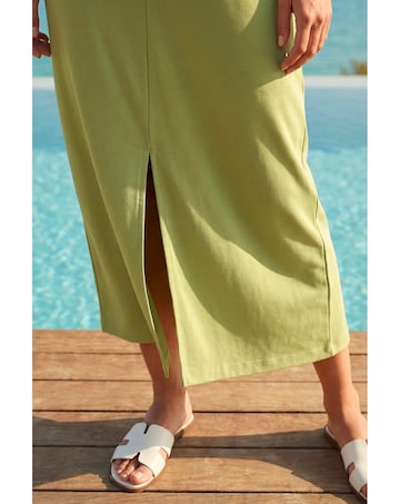 Roman Soft Pique Stretch Midi Dress
