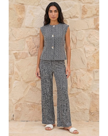 Roman Salt & Pepper Stretch Trouser