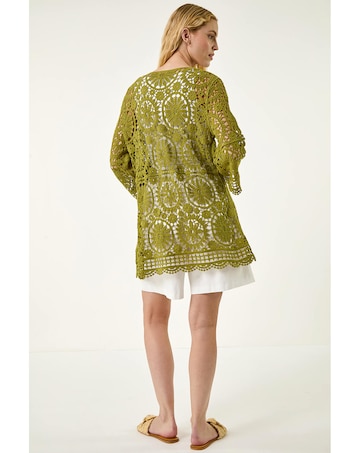 Roman Crochet Tie Front Knit Tunic