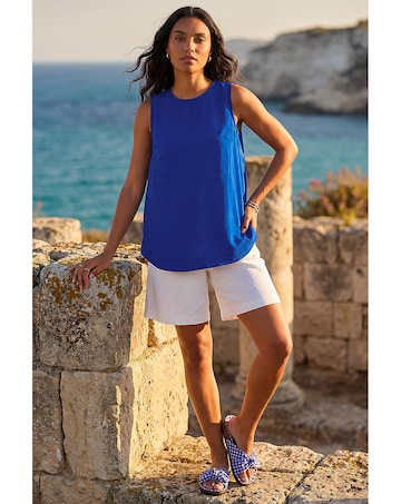 Roman Curved Hem Vest Top
