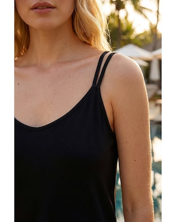 Roman Double Strap V-Neck Stretch Vest