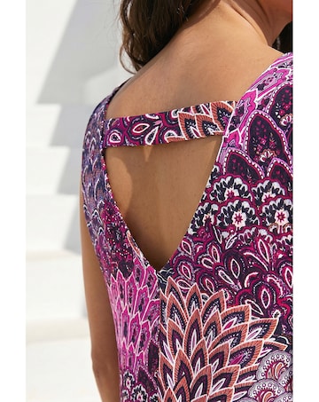 Roman Abstract Print Bar Back Vest