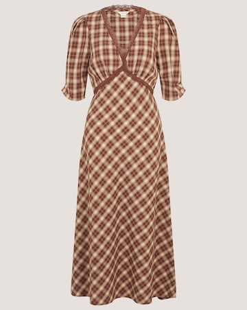 Monsoon Frankie Check Print Midi Dress