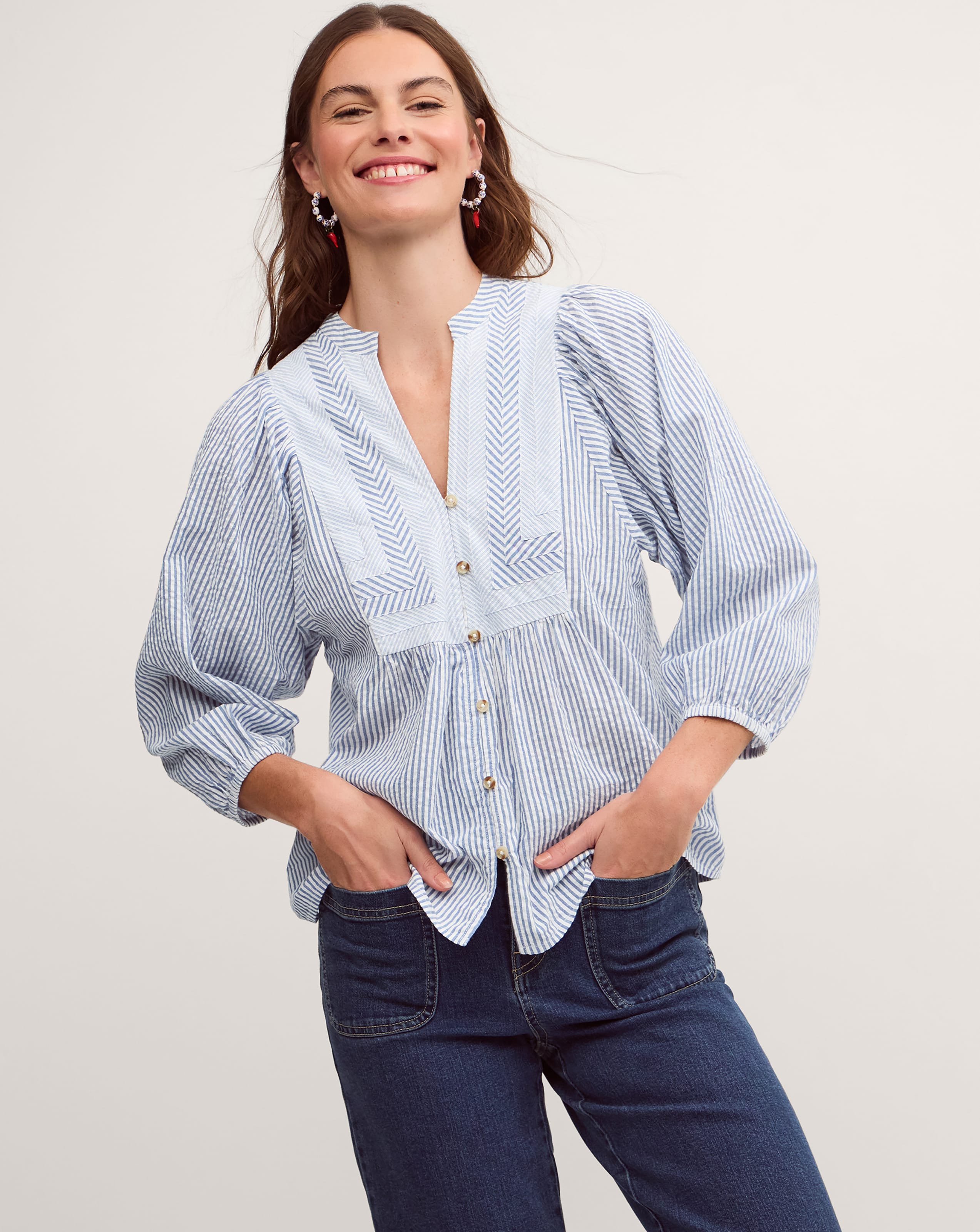 New In - Monsoon Callie Stripe Blouse