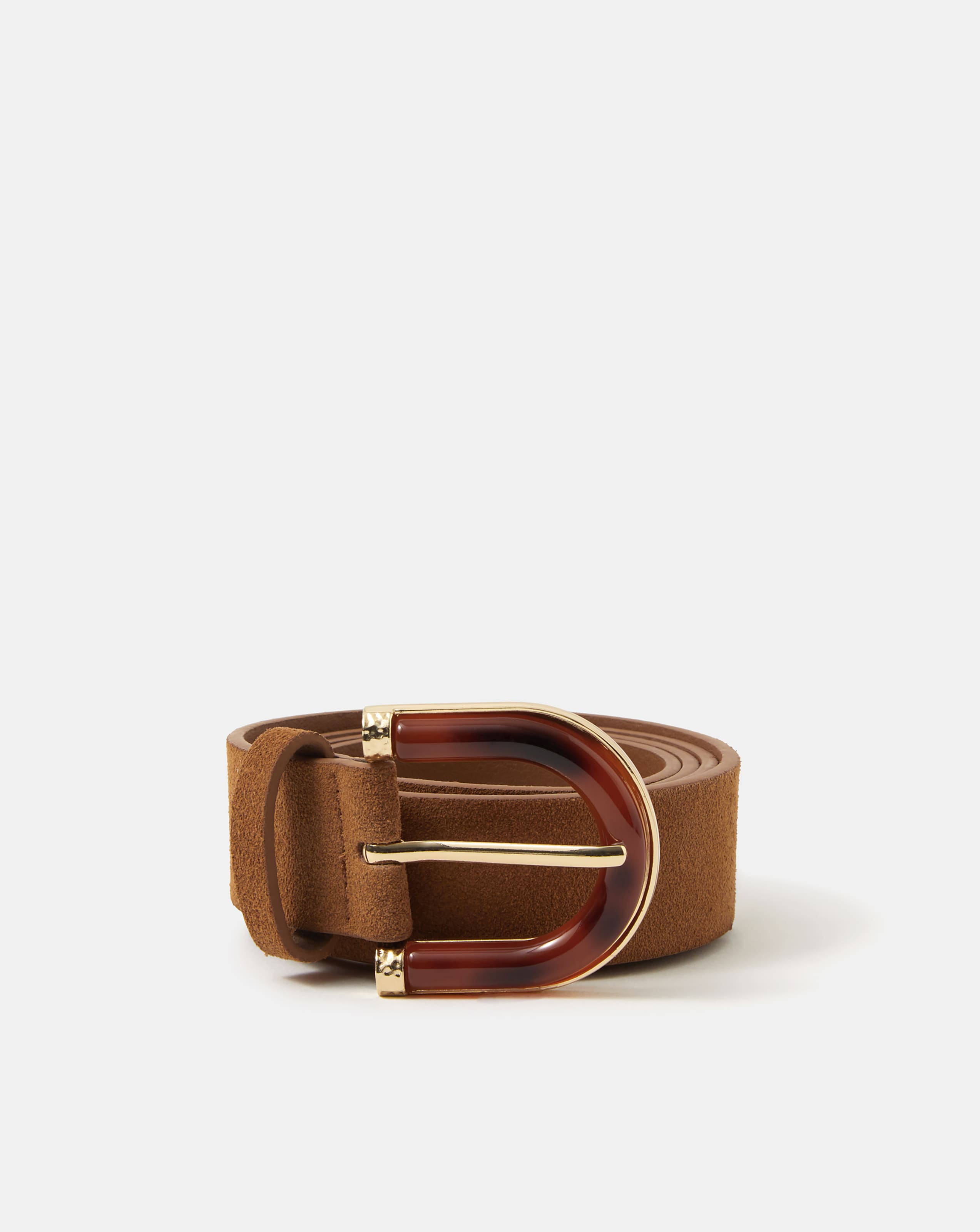 Accessorize Resin Buckle Suede Belt