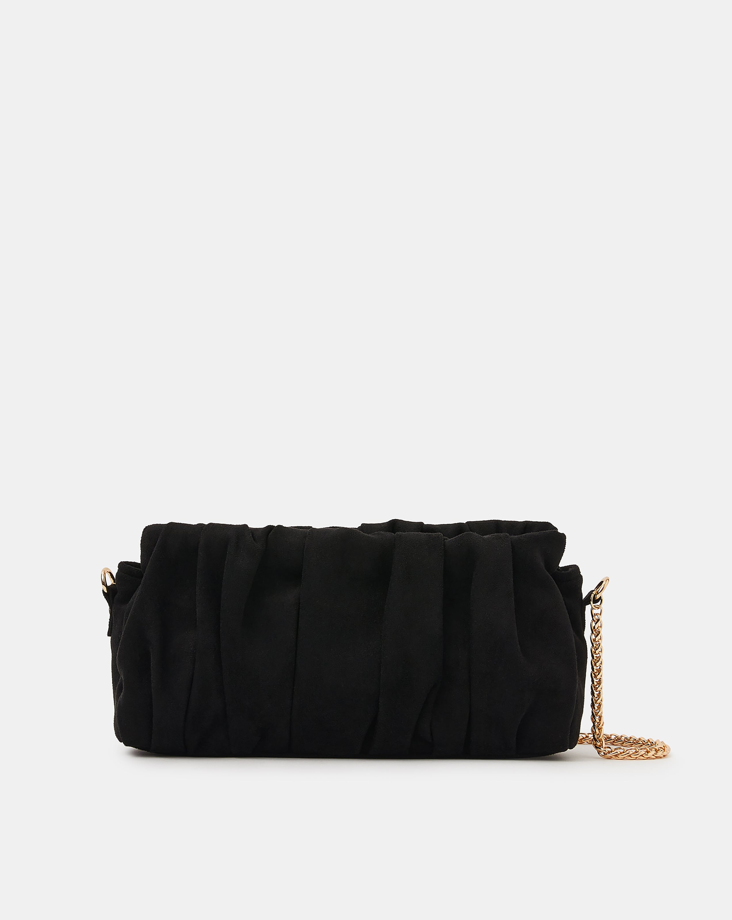 Accessorize Ruched Faux Suede Clutch Bag