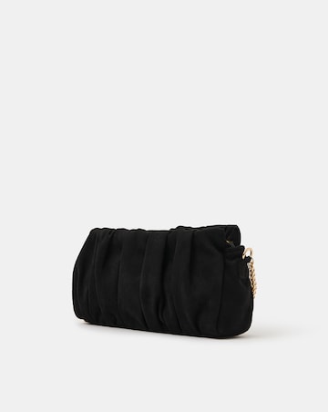 Accessorize Ruched Faux Suede Clutch Bag