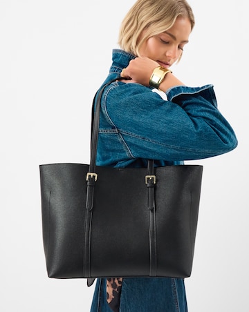 Accessorize Buckle Strap Laptop Tote Bag
