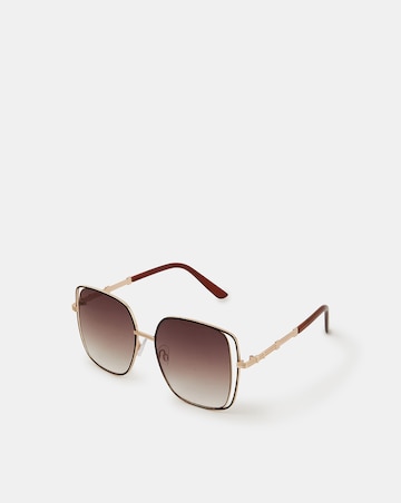 Accessorize Cut Out Square Sunglasses