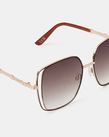 Accessorize Cut Out Square Sunglasses