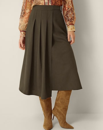 Monsoon Jillian Kilt Midi Skirt