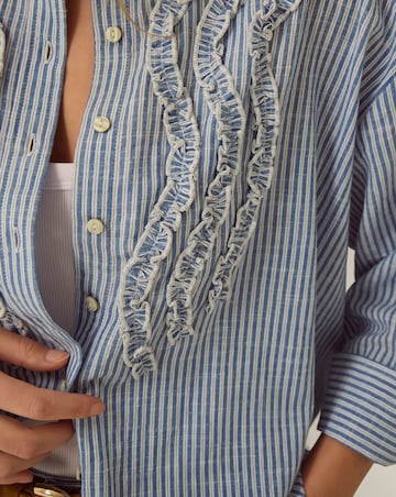 Monsoon Tanya Ruffle Stripe Shirt