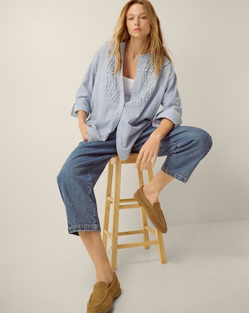 Monsoon Tanya Ruffle Stripe Shirt