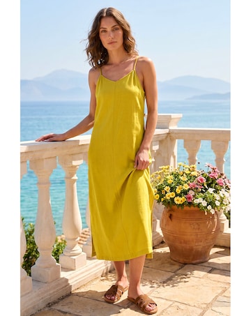 Roman Petite Side Button Blend Dress