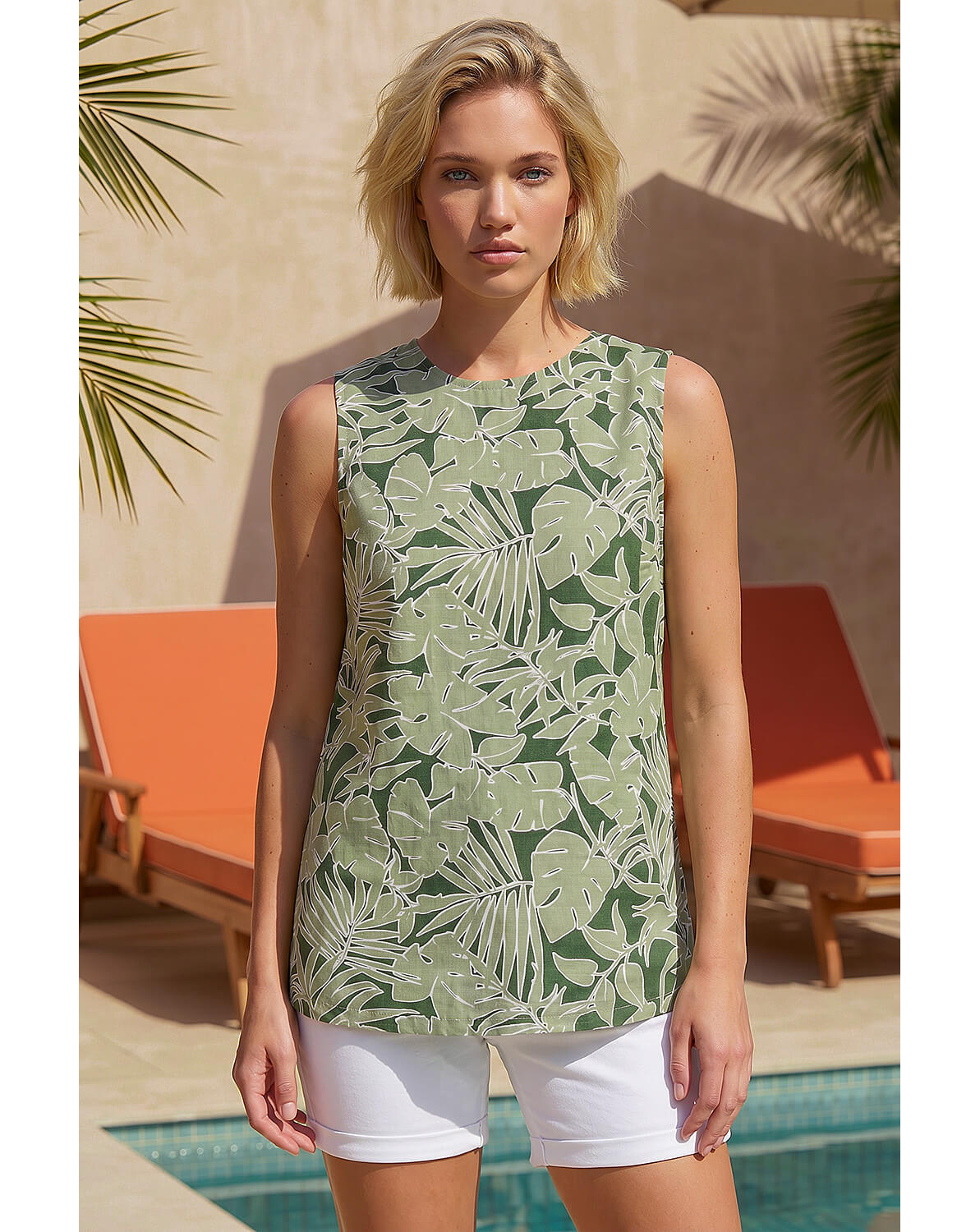 New In - Roman Floral Print Vest Top