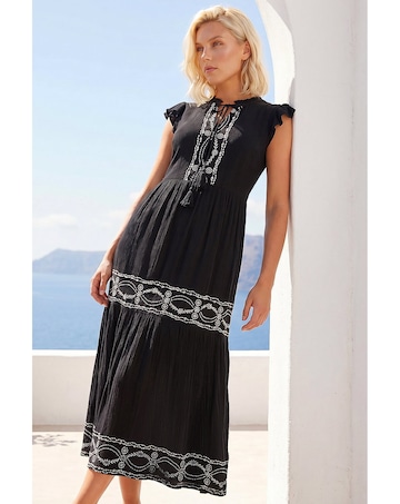 Roman Petite Embroidered Dress