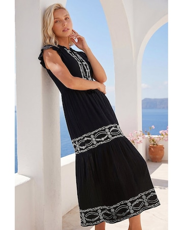 Roman Petite Embroidered Dress