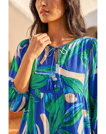 Roman Petite Tiered Tie Front Dress