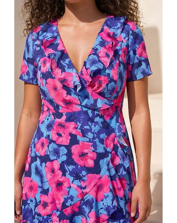 Roman Petite Floral Wrap Dress