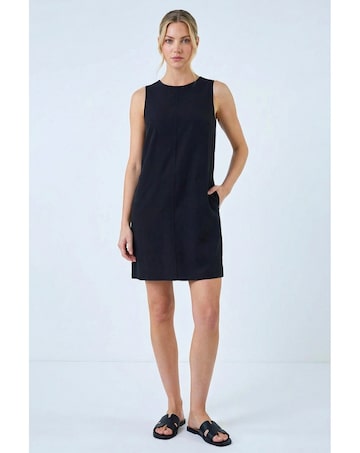Roman Seam Detail Pocket Shift Dress